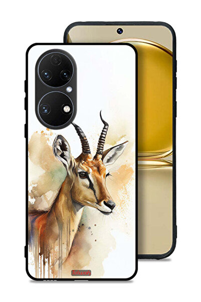 Tolwak Huawei P50E Protective Case Cover Deer Abstract Art