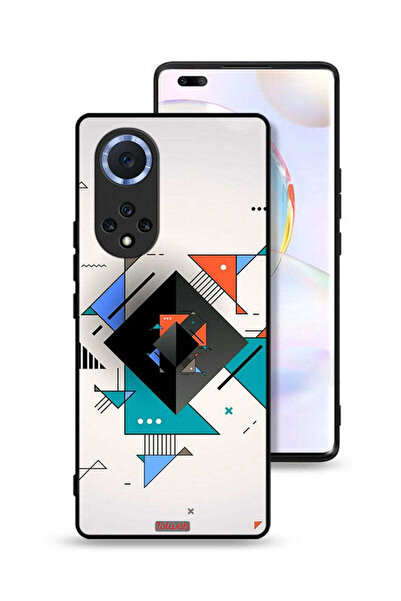 Tolwak غطاء حماية لهاتف Honor 50 Pro بأشكال مربعة ومثلثة ونمط تجريدي