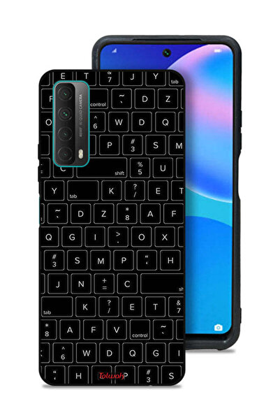 Tolwak غطاء حماية لهاتف هواوي Y7a بنمط مفاتيح لوحة المفاتيح العشوائية
