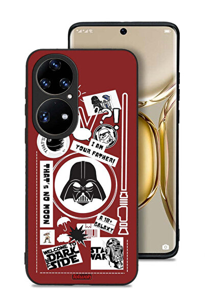 Tolwak غطاء حماية لهاتف Huawei P50 Pro ملصق "مرحبًا بكم في الجانب المظلم"