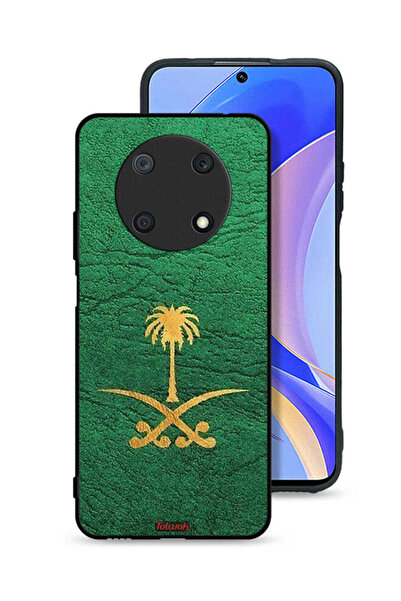 Tolwak غطاء حماية لهاتف هواوي نوفا واي 90 - علامة المملكة العربية السعودية - جلد