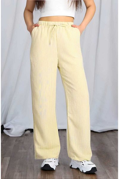 CNG MODA Unisex Waterway Striped Linen Blend Baggy Trousers