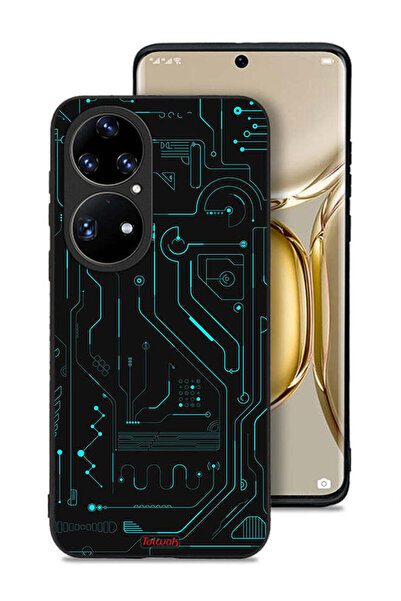 Tolwak غطاء حماية لهاتف هواوي بي 50 برو - دوائر فنية رقمية - شاشة متعددة