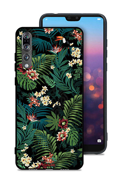 Tolwak غطاء حماية لهاتف هواوي بي 20 برو بنقشة أوراق استوائية