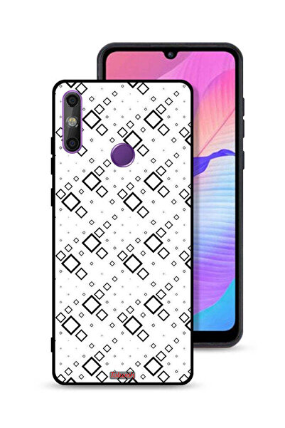 Tolwak غطاء حماية لهاتف هواوي إنجوي 20e بتصميم مربع تجريدي فني رقمي