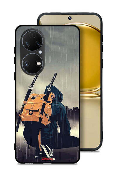 Tolwak غطاء حماية لهاتف هواوي P50 بتصميم سيف ساموراي رقمي