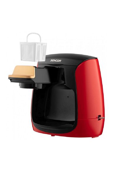 Sencor 500W Non-Slip Feet Overheating Protection Coffee Maker Red and Black 300ml