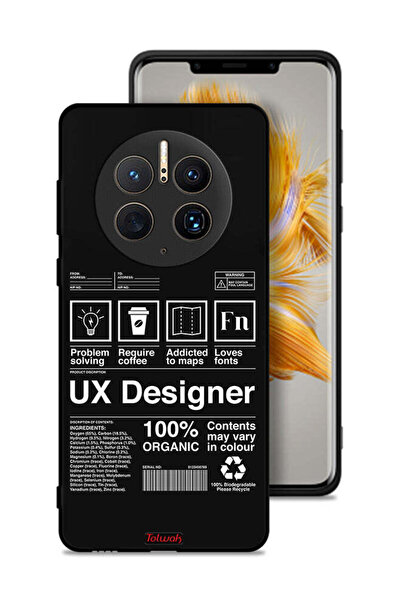 Tolwak غطاء حماية لهاتف هواوي ميت 50 برو، ملصق مصمم تجربة المستخدم