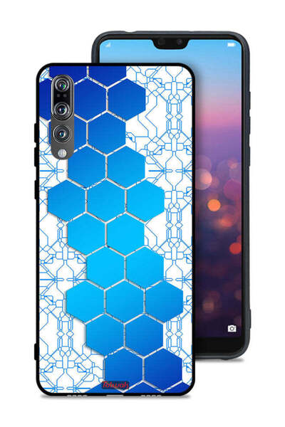 Tolwak غطاء حماية لهاتف هواوي بي 20 برو - شبكة أيقونات سداسية الأضلاع