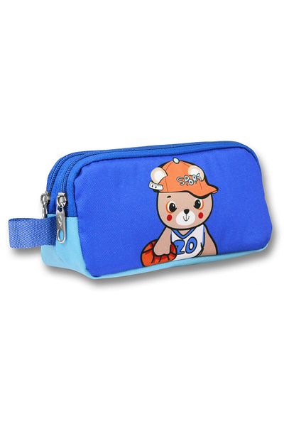 ÜMİT ÇANTA Geanta Ümit 5023 (Model Teddy Bear cu Pălărie - Culoare Albastru) Geanta creion pentru băiat