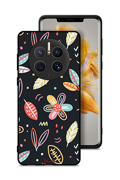 Tolwak غطاء حماية لهاتف هواوي ميت 50 برو، زهور وأوراق، فن تجريدي