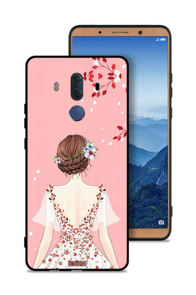 Tolwak غطاء حماية لهاتف هواوي ميت 10 برو بتصميم فتاة واقفة