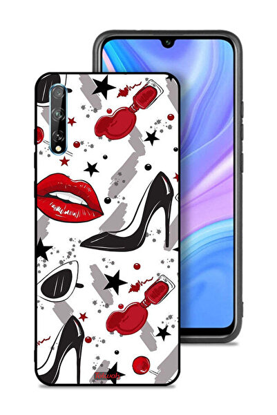 Tolwak غطاء حماية لهاتف هواوي بي سمارت إس برسومات أحمر شفاه وحذاء