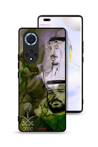 Tolwak غطاء حماية لهاتف Honor 50 Pro، ملصق فني للملك سلمان وولي العهد محمد