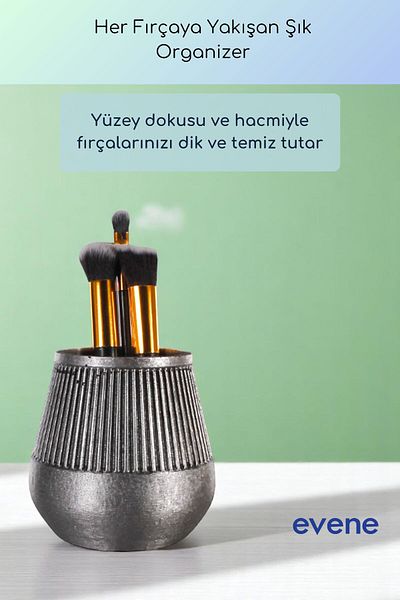 Evene Organizer μακιγιάζ Βούρτσα μακιγιάζ Organizer Organizer Ασημί Αντίκα Χρώμα Μοντέλο 88
