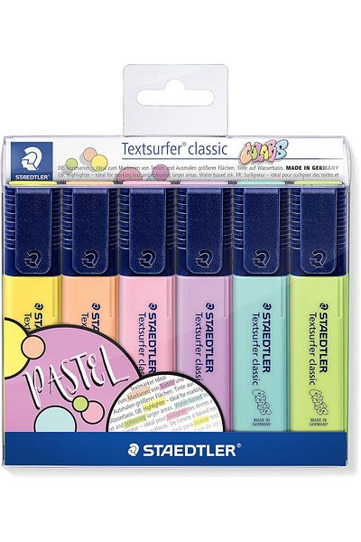 Mena Rise Diyar-Ifırsatshop 364 Cwp6 Textsurfer Classic Pastel Highlighter 6-Piece Blister 1017157