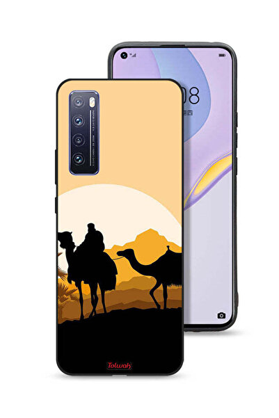 Tolwak غطاء حماية لهاتف هواوي نوفا 7 5G، رسمة جمال في الصحراء
