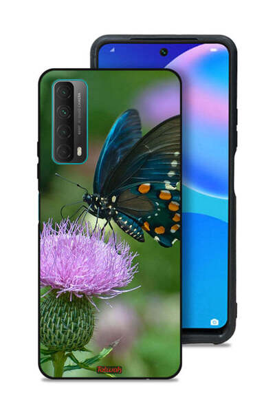 Tolwak غطاء حماية لهاتف هواوي بي سمارت (2021) بتصميم فراشة تجلس على زهرة