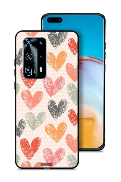 Tolwak غطاء حماية لهاتف هواوي بي 40 برو بلس 5G برسومات قلوب فنية