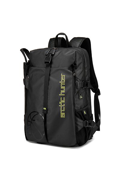 Arctic Hunter Durable Gym Sports Backpack Water Resistant with Luggage Trolley Carry Belt and Built in USB for Men