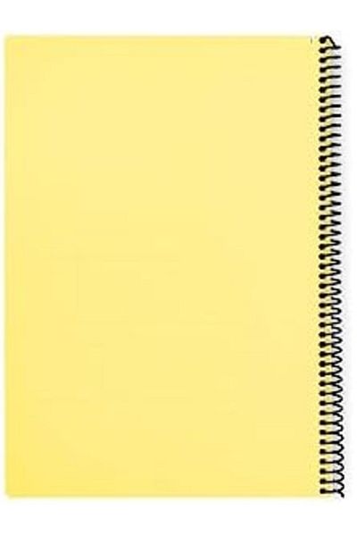 Mena Rise Diyar-Ifırsatshop Karina Pastel Series, A4 100 Sheets Lined Pp Cover Spiral Notebook, Yellow