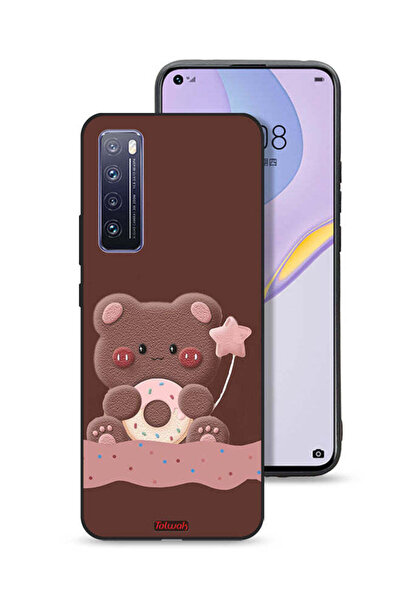 Tolwak غطاء حماية لهاتف هواوي نوفا 7 5G بطبعة دب الدونات