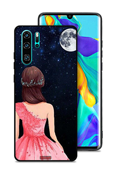 Tolwak غطاء حماية لهاتف هواوي P30 برو بتصميم فتاة وقمر