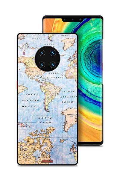 Tolwak غطاء حماية لهاتف هواوي ميت 30 إي برو 5G - خريطة العالم