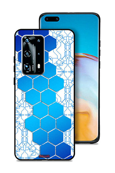 Tolwak غطاء حماية لهاتف هواوي بي 40 برو بلس 5G بنمط شبكات أيقونات سداسية الشكل