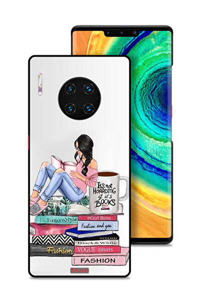 Tolwak غطاء حماية لهاتف هواوي ميت 30 برو، تصميم فتاة وكتب أزياء فنية