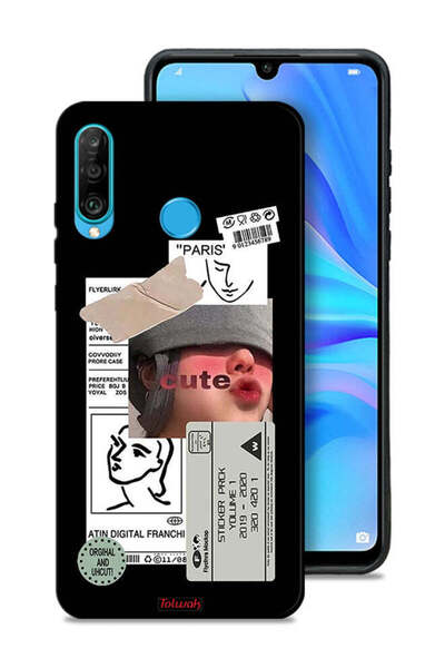 Tolwak غطاء حماية لهاتف هواوي نوفا 4e بملصق لطيف