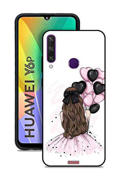 Tolwak غطاء حماية لهاتف هواوي Y6p برسومات فتاة تحمل بالونات