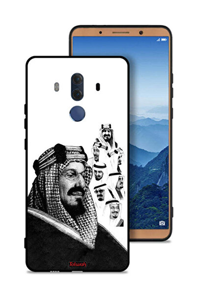 Tolwak غطاء حماية لهاتف هواوي ميت 10 برو، ملصق فني أبيض وأسود لملوك المملكة ا...