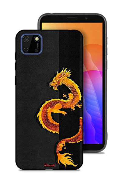 Tolwak Huawei Y5p Protective Case Cover Dragon Art