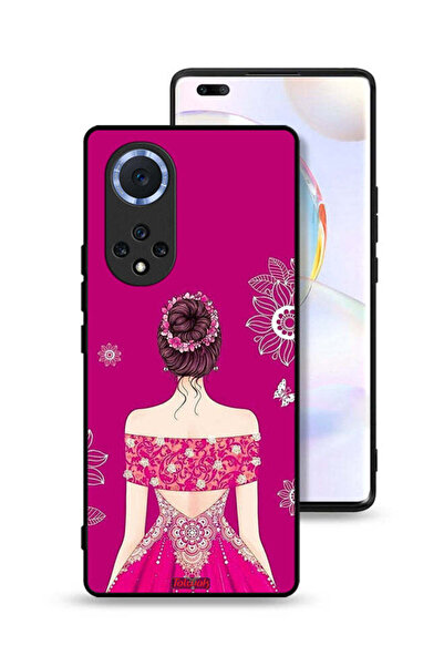 Tolwak غطاء حماية لهاتف Honor 50 Pro بتصميم فتاة وزهور