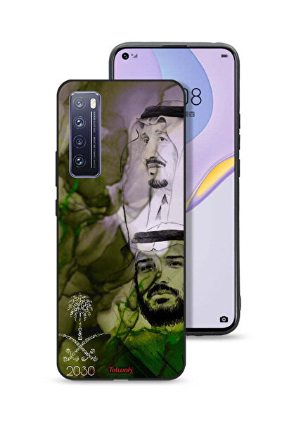 Tolwak غطاء حماية لهاتف هواوي نوفا 7 5G، ملصق فني للملك سلمان وولي العهد محمد