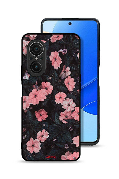 Tolwak غطاء حماية لهاتف هواوي نوفا 9 SE - لون الخوخ والورود الصغيرة