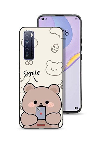 Tolwak غطاء حماية لهاتف هواوي نوفا 7 5G برسومات الدب المبتسم