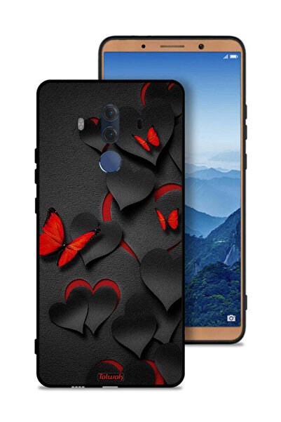 Tolwak غطاء حماية لهاتف هواوي ميت 10 برو بنقشة قلوب وفراشات