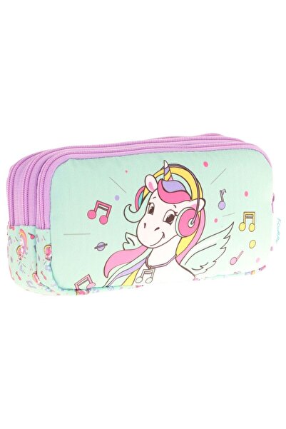 KAUKKO Husă pentru creion pentru școală pentru copii, cu trei compartimente, ...