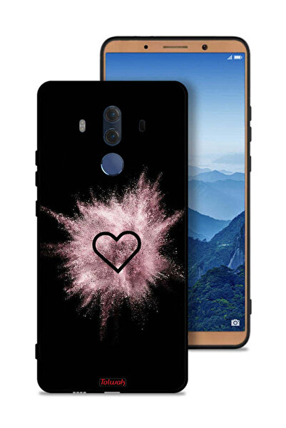 Tolwak غطاء حماية لهاتف هواوي ميت 10 برو بتصميم قلب لامع