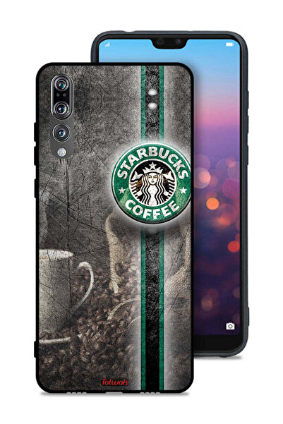 Tolwak غطاء حماية لهاتف هواوي P20 Pro بنقشة فن القهوة