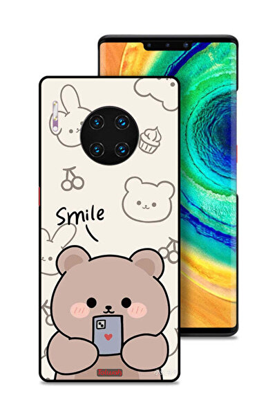 Tolwak غطاء حماية لهاتف هواوي ميت 30 إي برو 5G برسومات الدب المبتسم