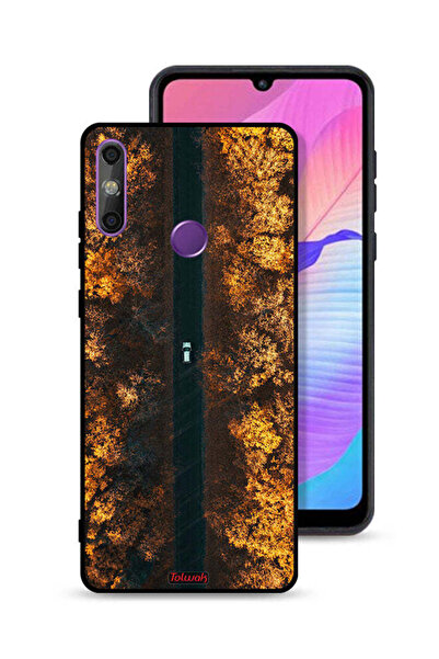 Tolwak غطاء حماية لهاتف هواوي إنجوي 20e بتصميم طريق في أشجار الخريف
