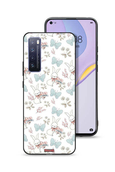 Tolwak غطاء حماية لهاتف هواوي نوفا 7 5G بطبعة أرنب وفراشات