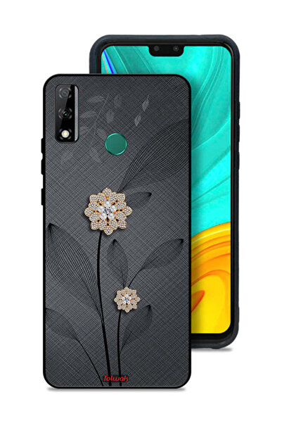 Tolwak غطاء حماية لهاتف هواوي Y8s بتصميم زهور ماسية