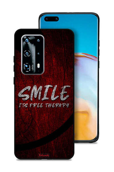 Tolwak Huawei P40 Pro Plus 5G Protective Case Cover Smile Its Free Therapy