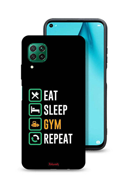 Tolwak غطاء حماية لهاتف هواوي P40 لايت 4G، Eat Sleep Gym Repeat