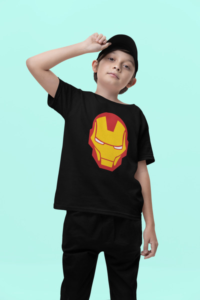 SEVBANO Maska Ironmana, unisex majica za decu sa printom iz filma Ironman (1-...