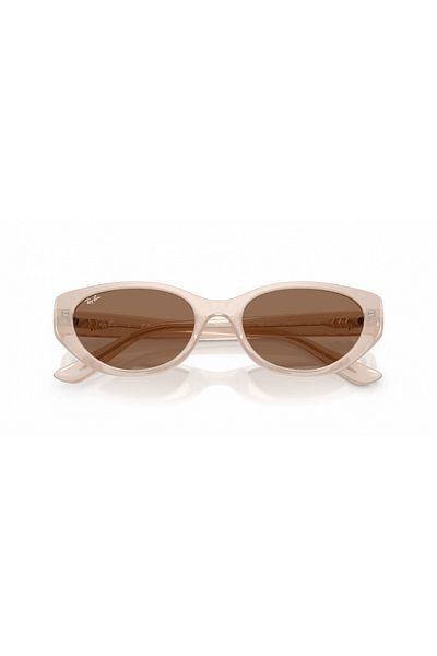 Ray-Ban Ray‑Ban RB4457D Asian Fit 678673 – Ochelari unisex, Opal Beige, Lentile Dark Brown, Mărime 55
